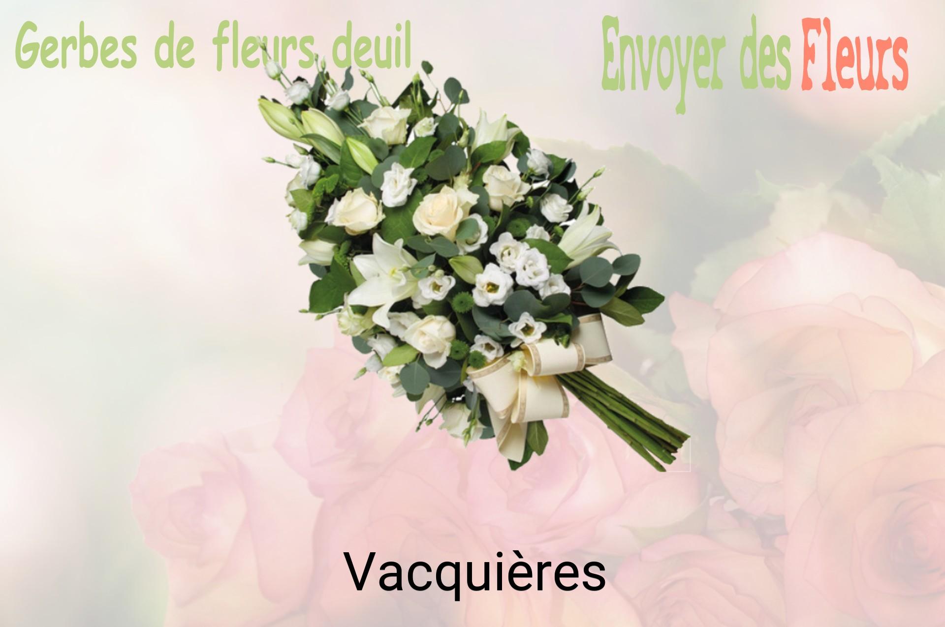 Gerbe de fleurs de deuil livrée à Vacquières